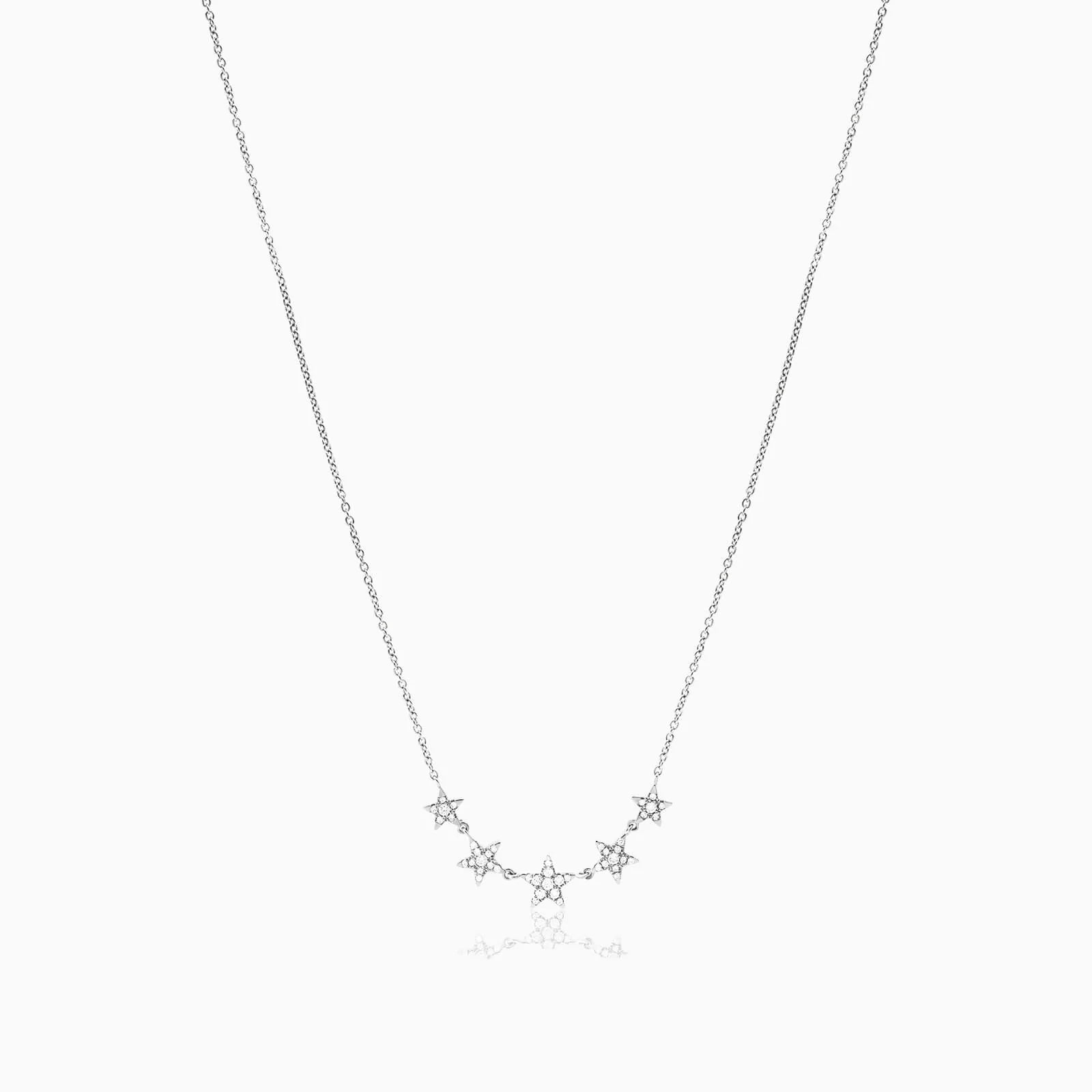 Corrente feminina em Ouro 18k diamantes stars luxo