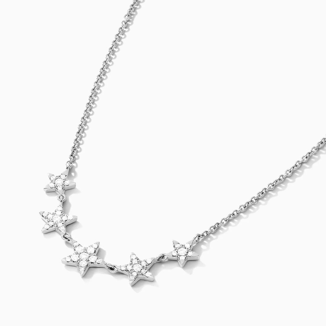 Corrente feminina em Ouro 18k diamantes stars luxo