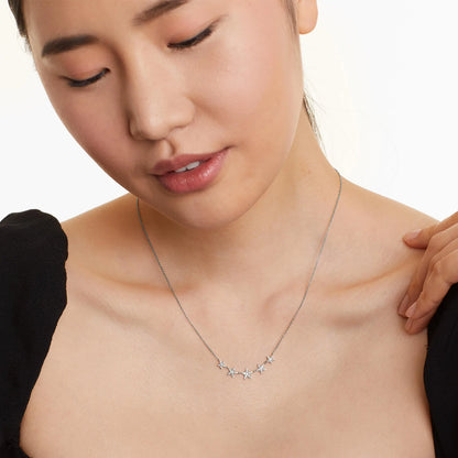 Corrente feminina em Ouro 18k diamantes stars luxo