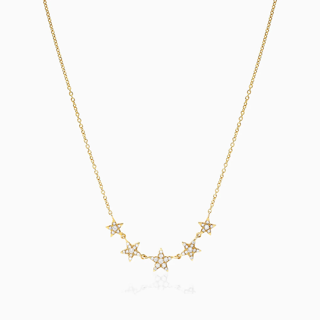 Corrente feminina em Ouro 18k diamantes stars luxo