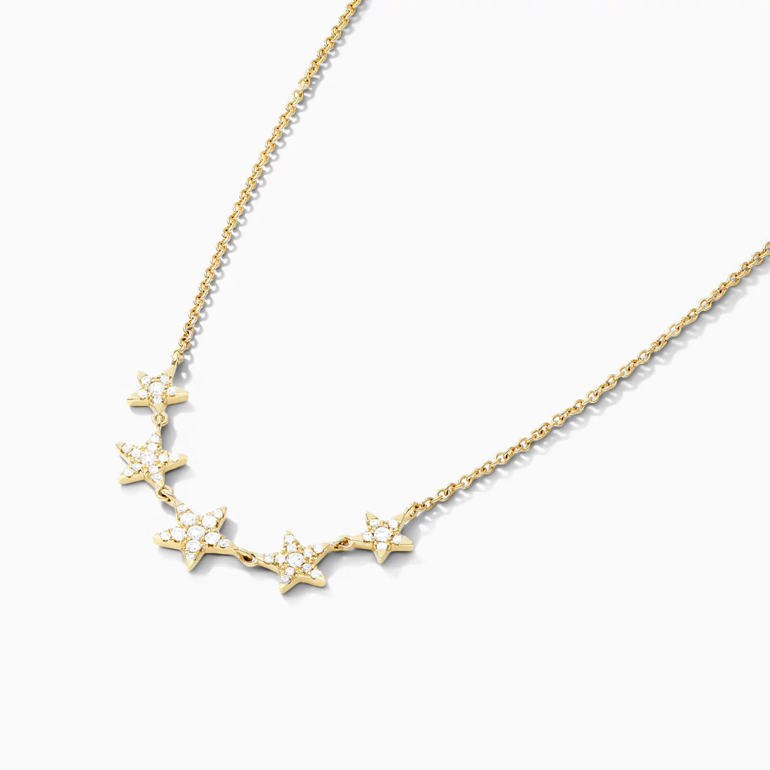 Corrente feminina em Ouro 18k diamantes stars luxo