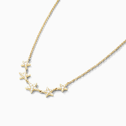 Corrente feminina em Ouro 18k diamantes stars luxo