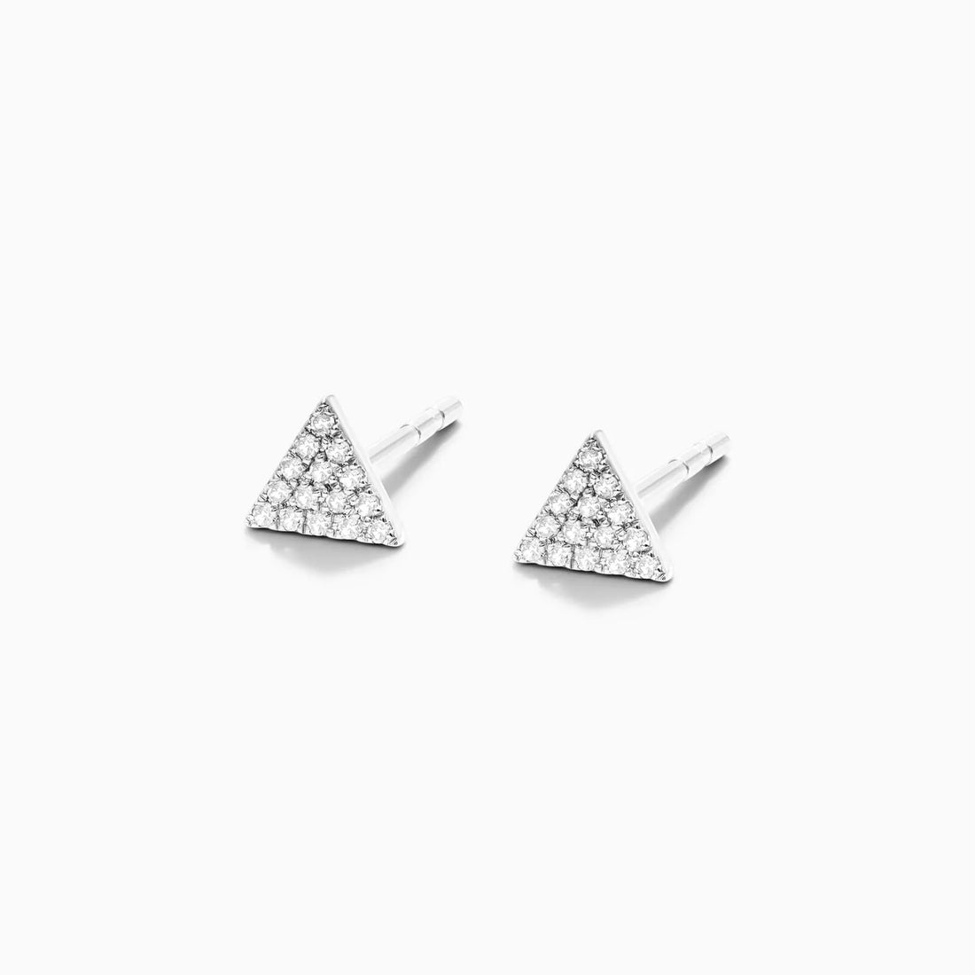 Brinco de  Ouro 18k feminino Triangulo  Diamantes  Luxo
