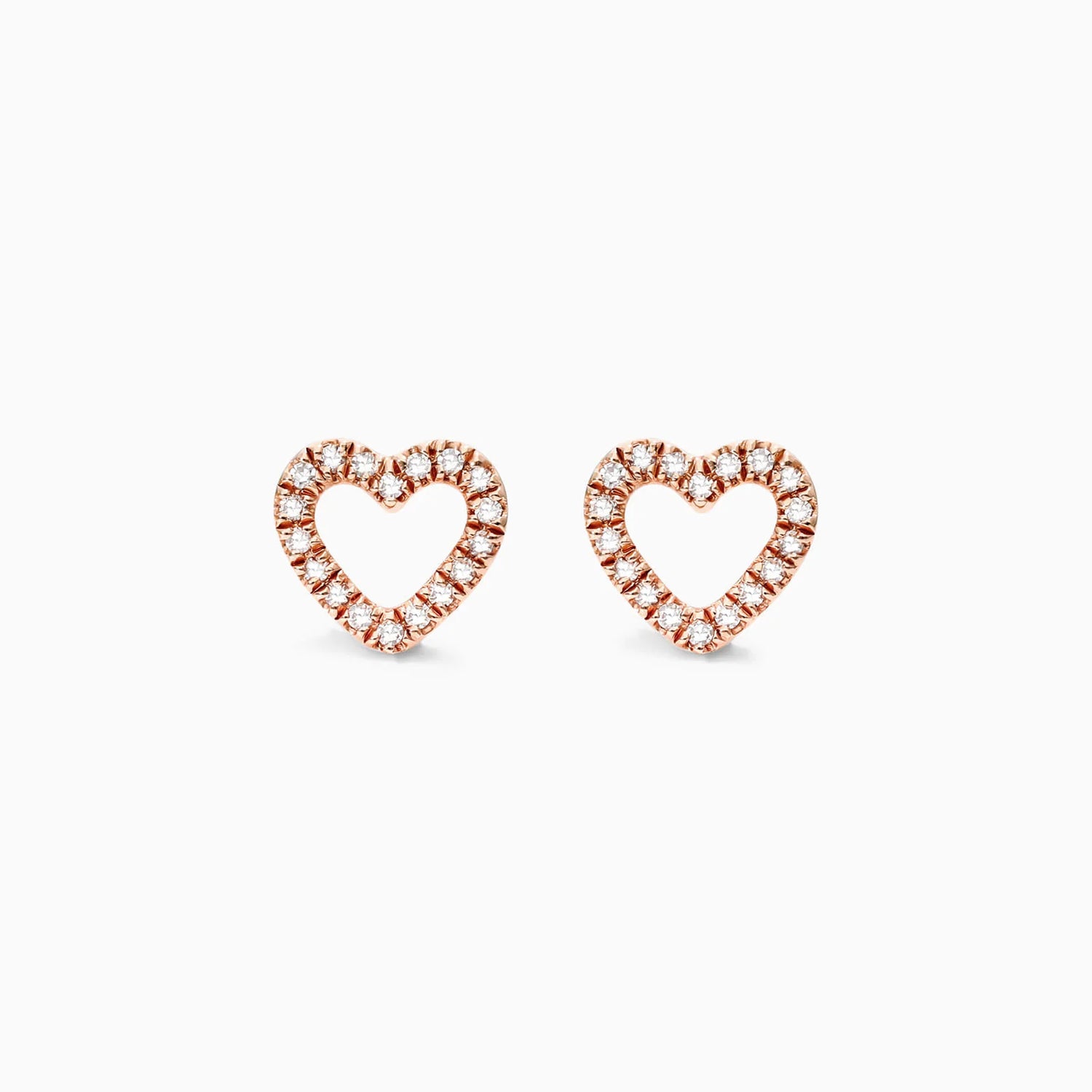 Brinco de  Ouro 18k feminino  Diamantes Heart II Luxo
