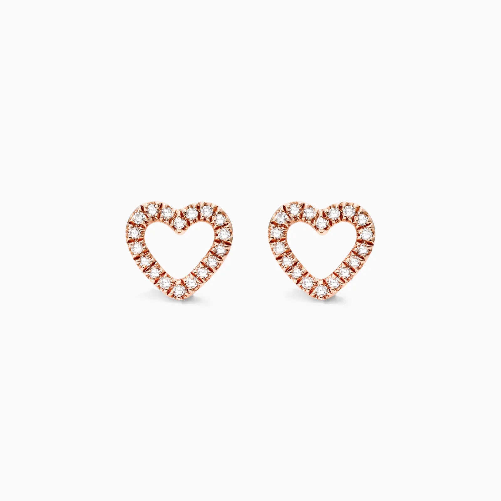 Brinco de  Ouro 18k feminino  Diamantes Heart II Luxo