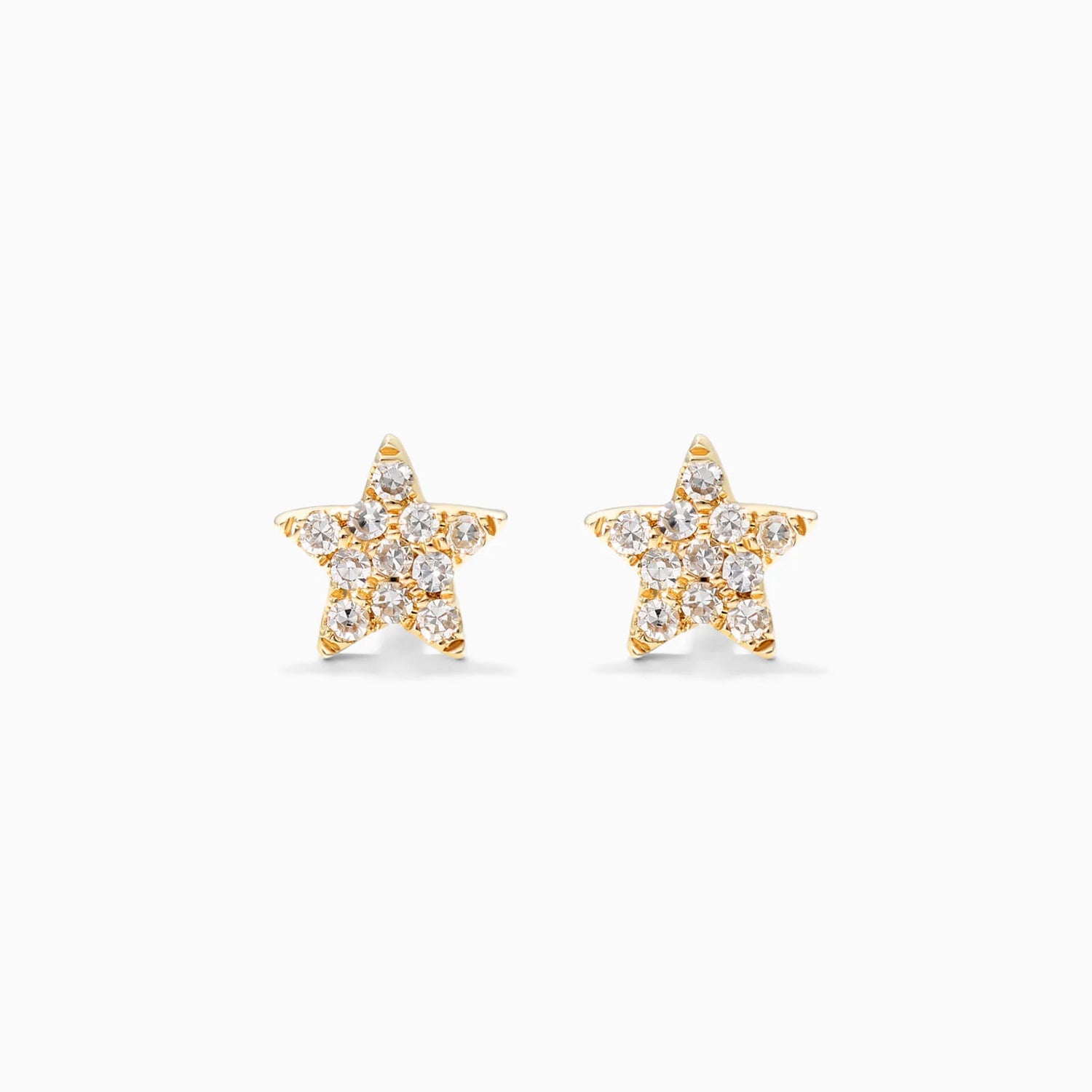 Brinco De Ouro 18k Feminino Stars Diamantes Luxo