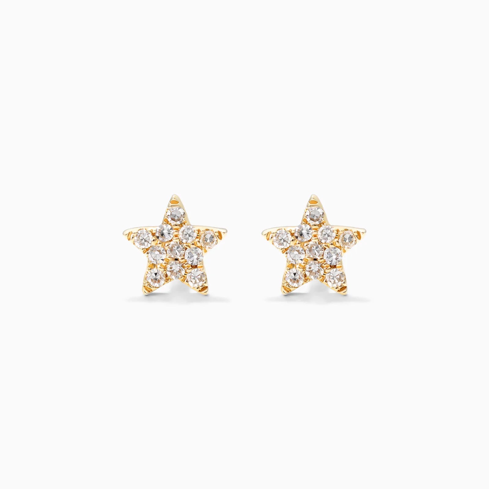 Brinco De Ouro 18k Feminino Stars Diamantes Luxo