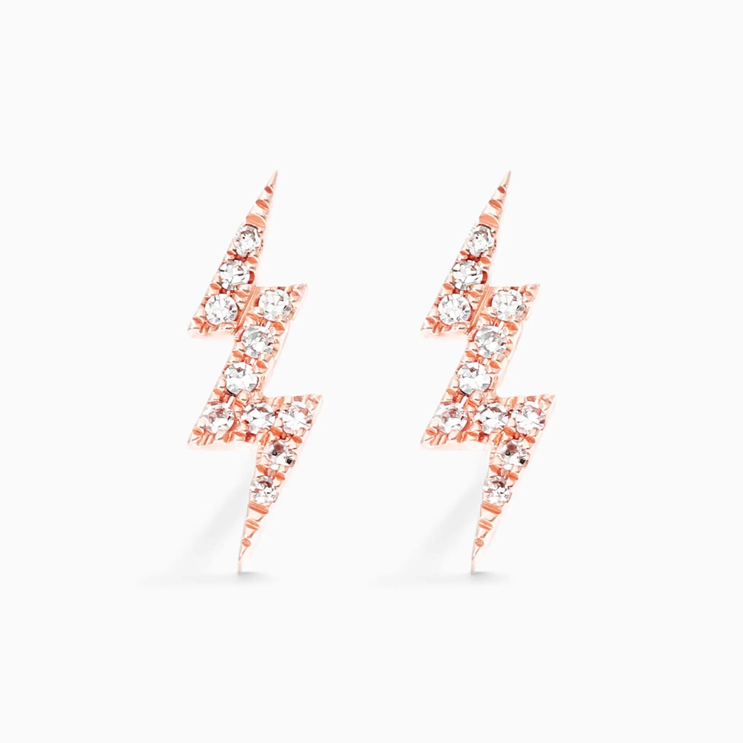 Brinco de  Ouro 18k feminino Bolt  Diamantes  Luxo