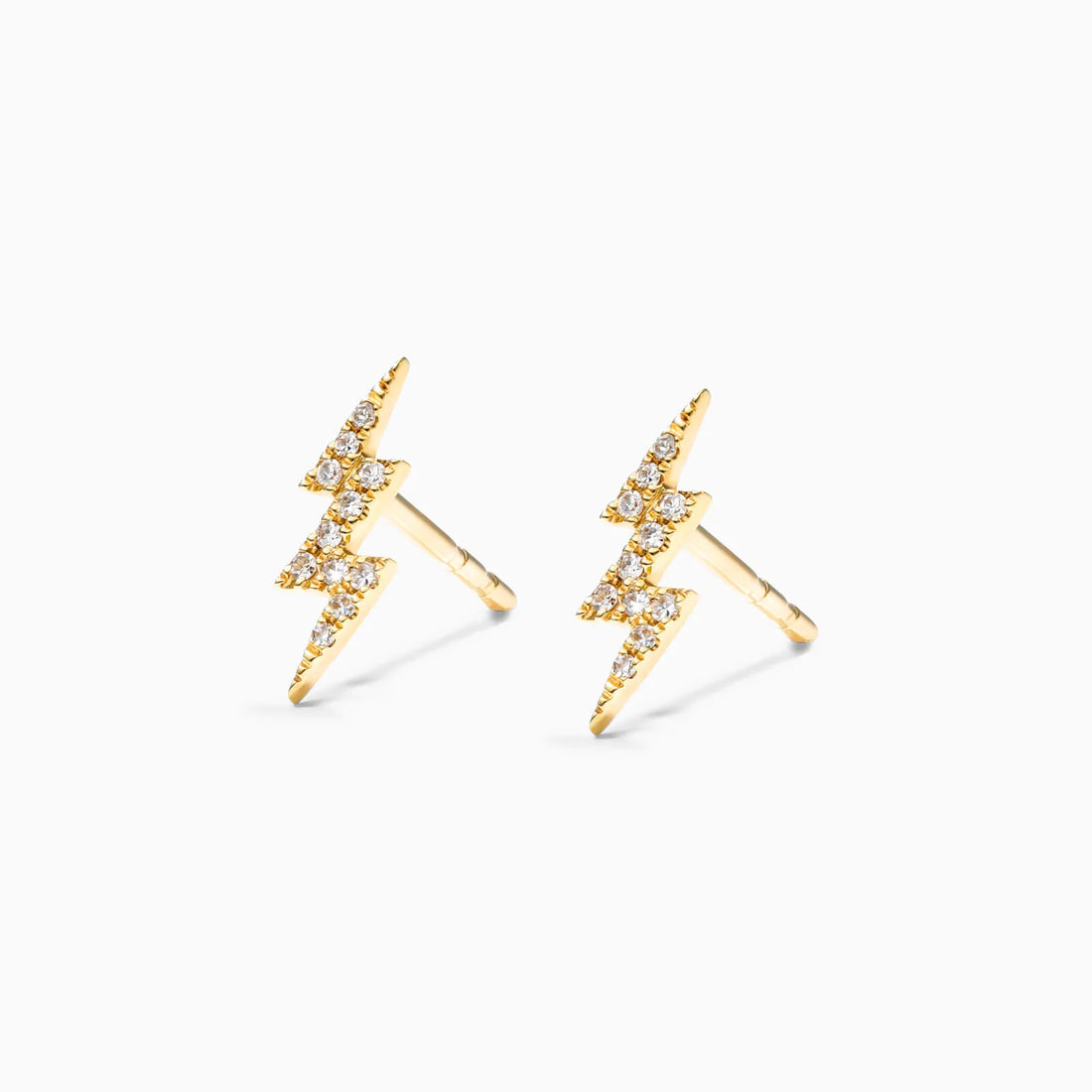 Brinco de  Ouro 18k feminino Bolt  Diamantes  Luxo