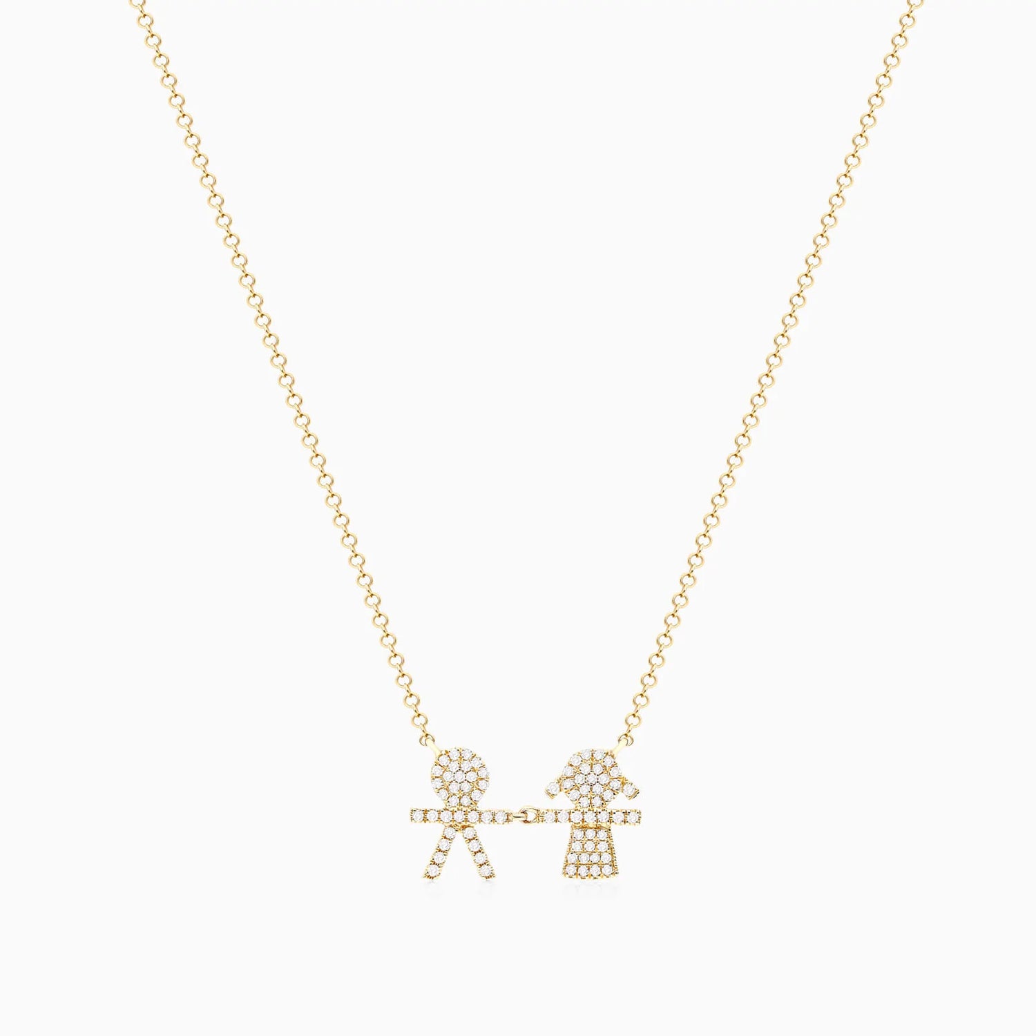 Corrente feminina em Ouro 18k diamantes Filhos luxo