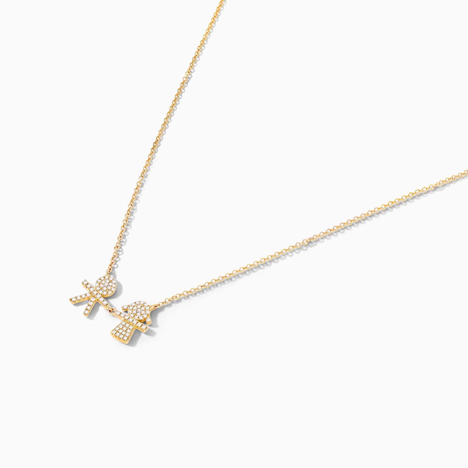 Corrente feminina em Ouro 18k diamantes Filhos luxo