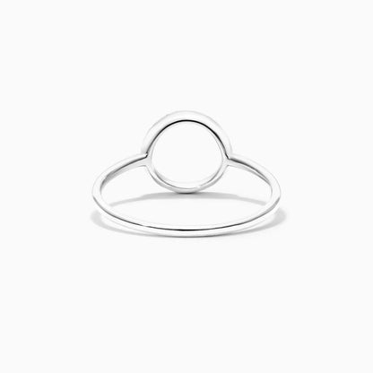Anel Circulo De Diamante Aberto em Ouro 18k De Luxo