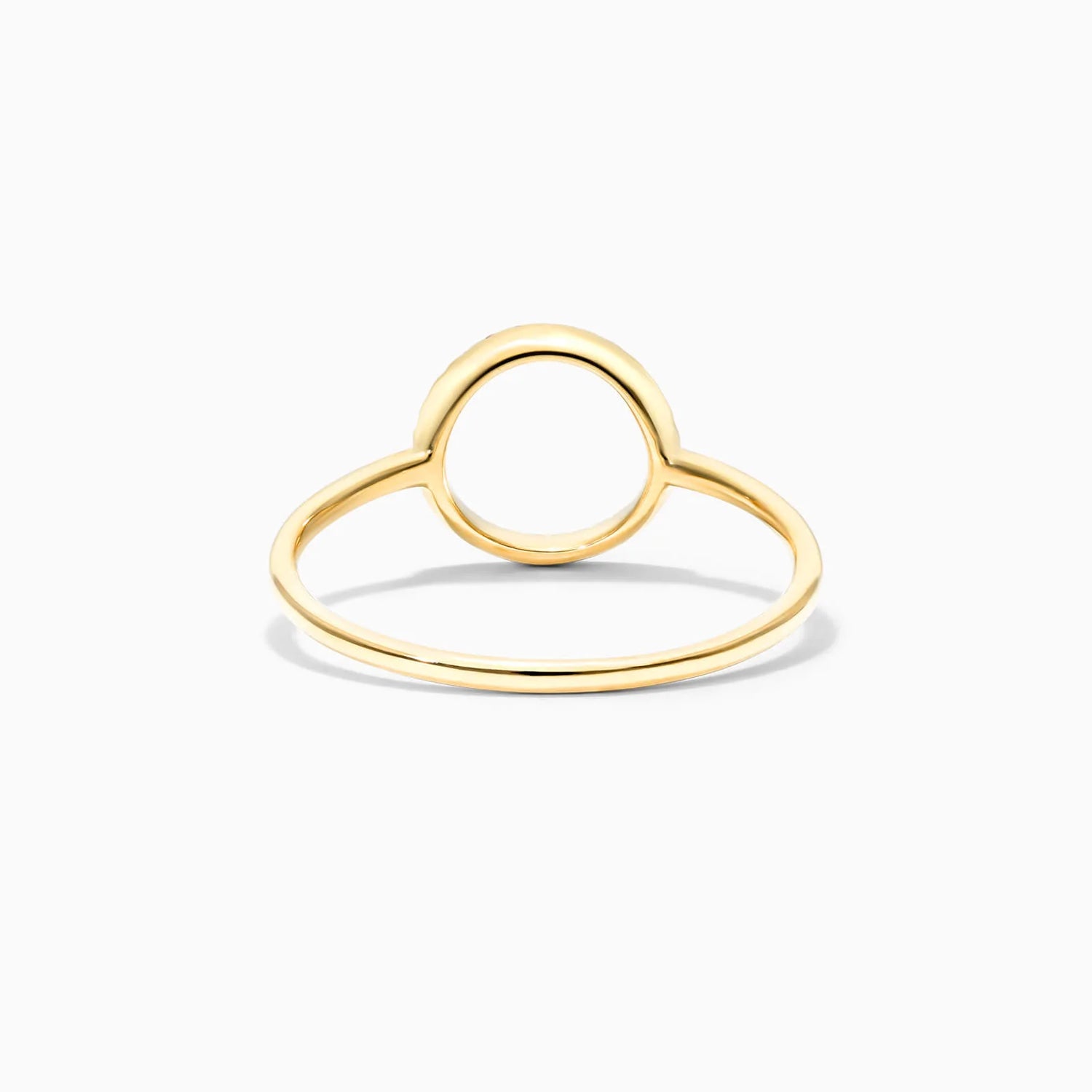 Anel Circulo De Diamante Aberto em Ouro 18k De Luxo