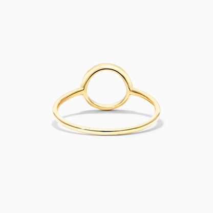 Anel Circulo De Diamante Aberto em Ouro 18k De Luxo