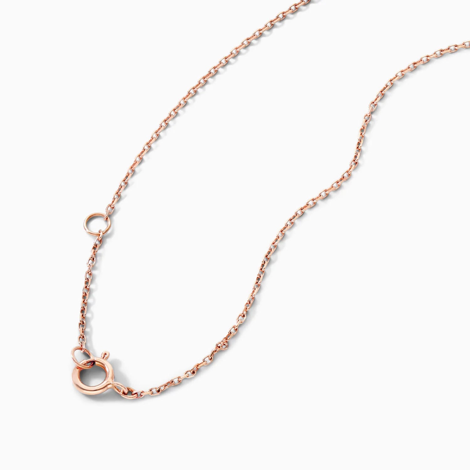 Colar Corrente De Ouro Rose 18k Feminina c/ Pingente de Diamante Brilhantes Luxo