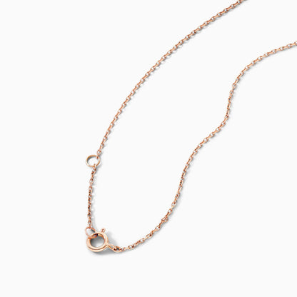 Colar Corrente De Ouro Rose 18k Feminina C/ Pingente De Diamante Pretos Luxo
