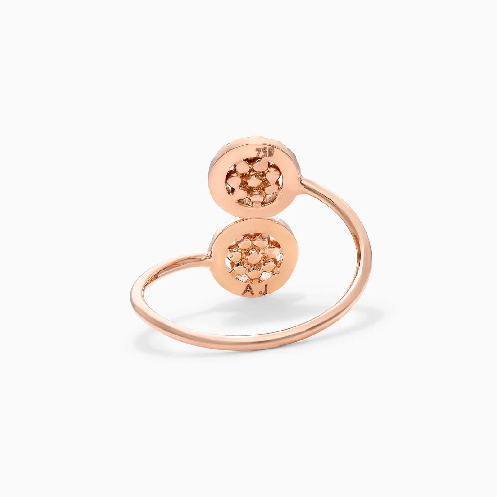 Anel Bolinhas em Ouro 18k c/ Diamantes Brilhantes e Pretos