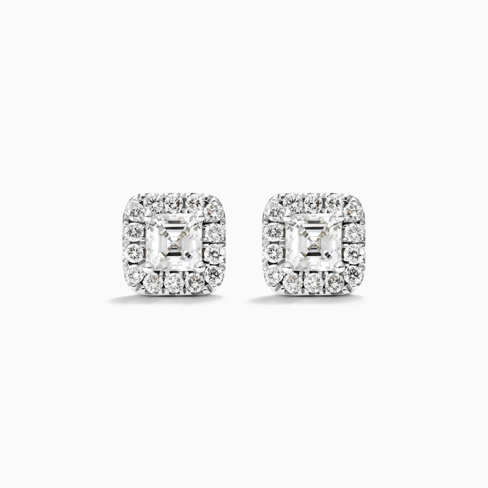Brinco De Ouro Branco 18k Luxo Solitario e Diamantes Brilhantes