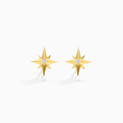 Brinco de  Ouro 18k feminino Estrela Norte Diamantes  Luxo