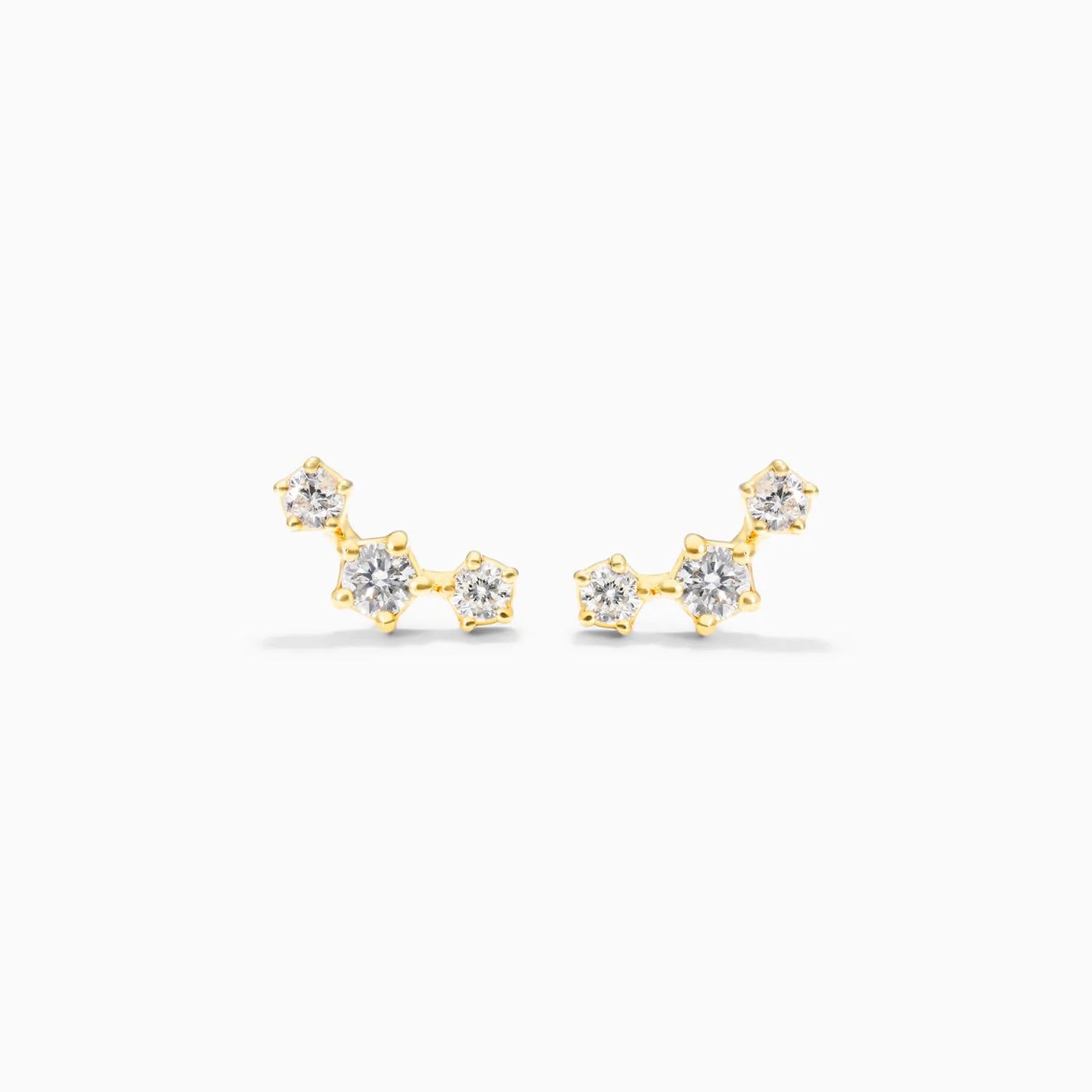 Brinco de  Ouro 18k feminino  Diamantes Constelar Luxo