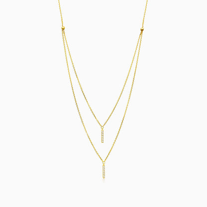Corrente de Ouro Feminina 18k C/ Diamantes Barra Dupla