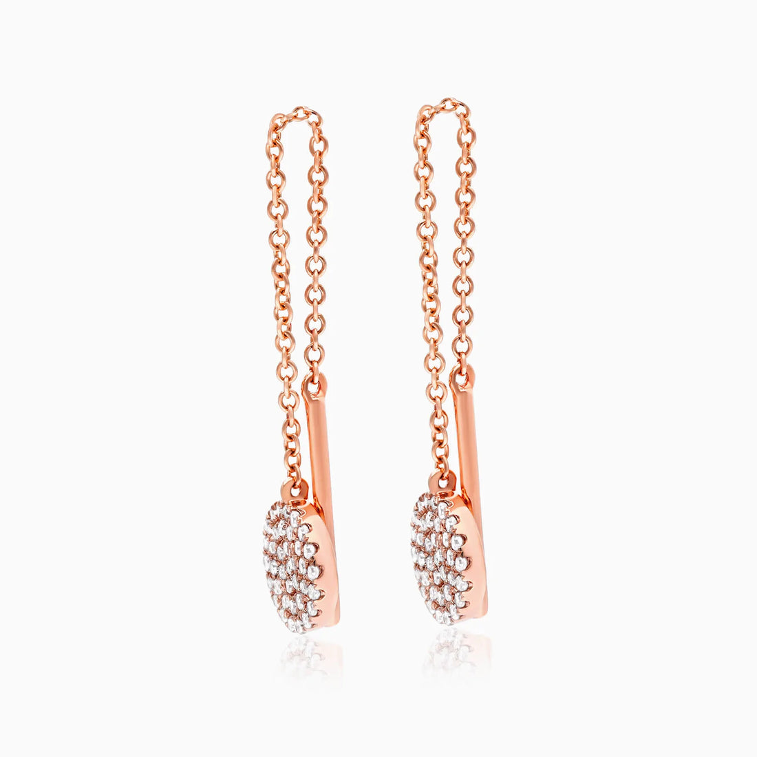 Brinco de  Ouro 18k feminino  Diamantes Circle II Luxo
