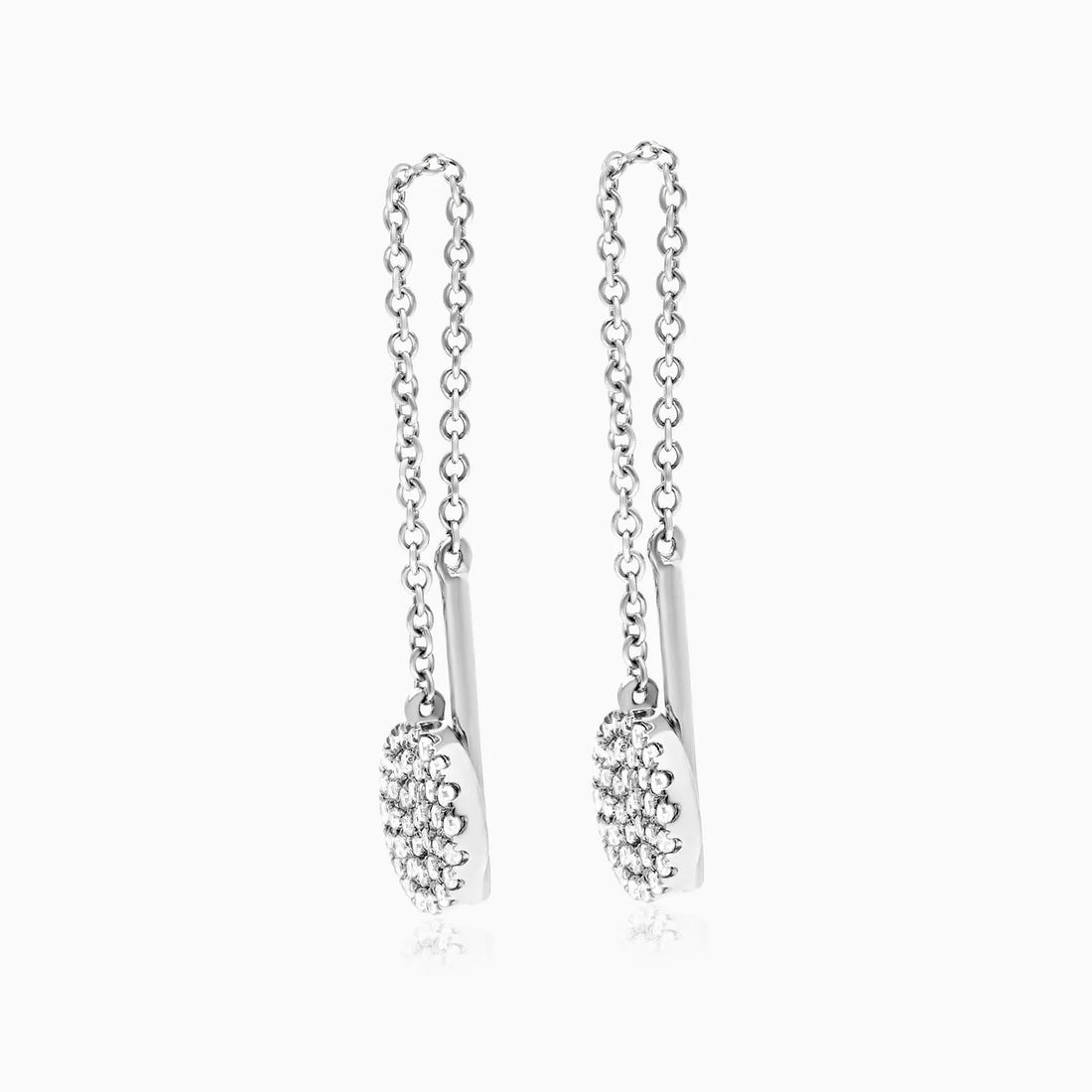 Brinco de  Ouro 18k feminino  Diamantes Circle II Luxo