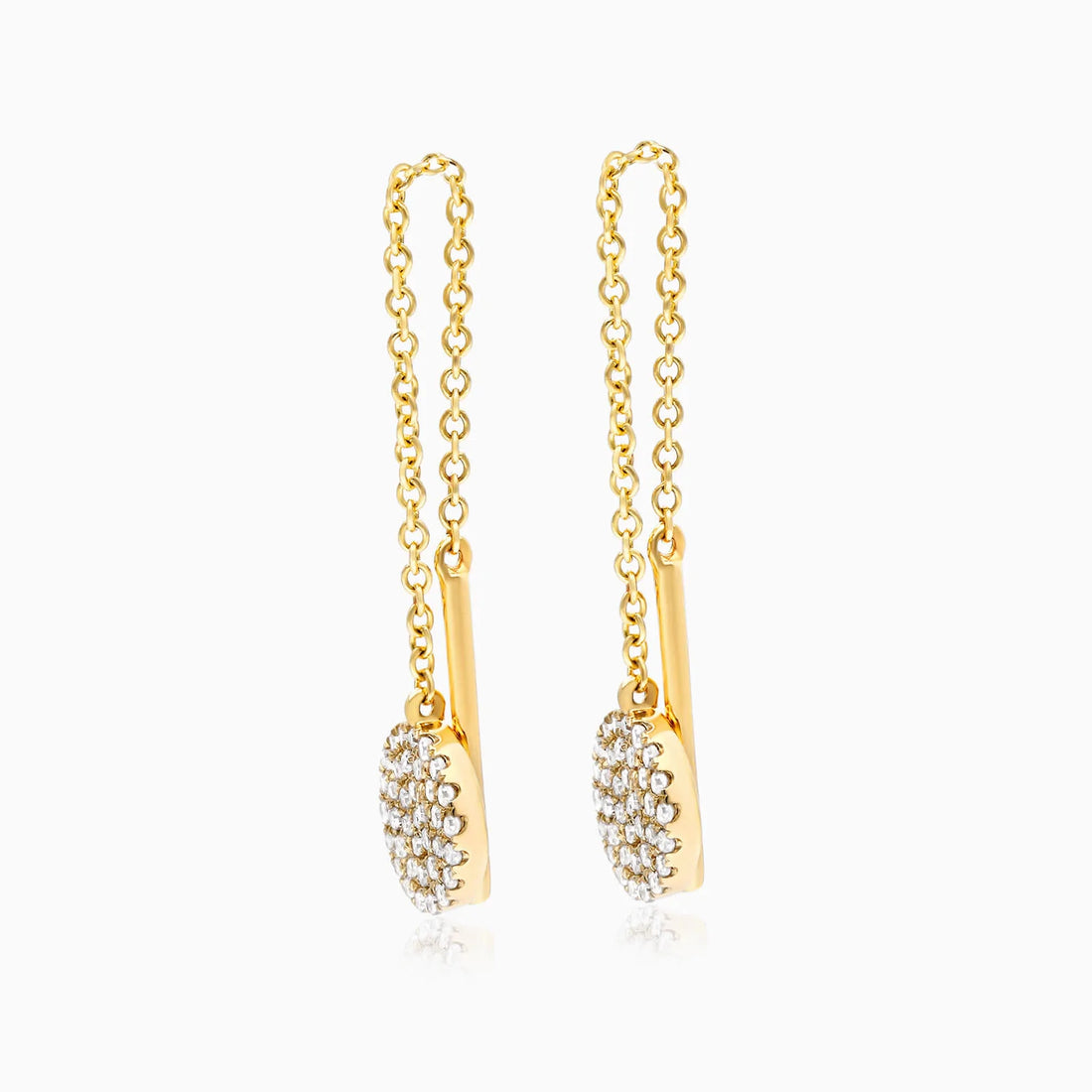 Brinco de  Ouro 18k feminino  Diamantes Circle II Luxo