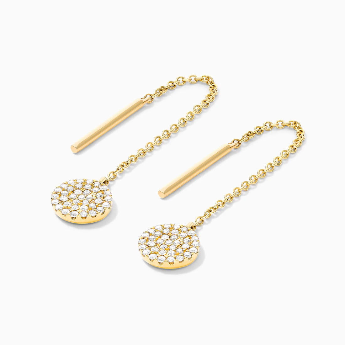Brinco de  Ouro 18k feminino  Diamantes Circle II Luxo