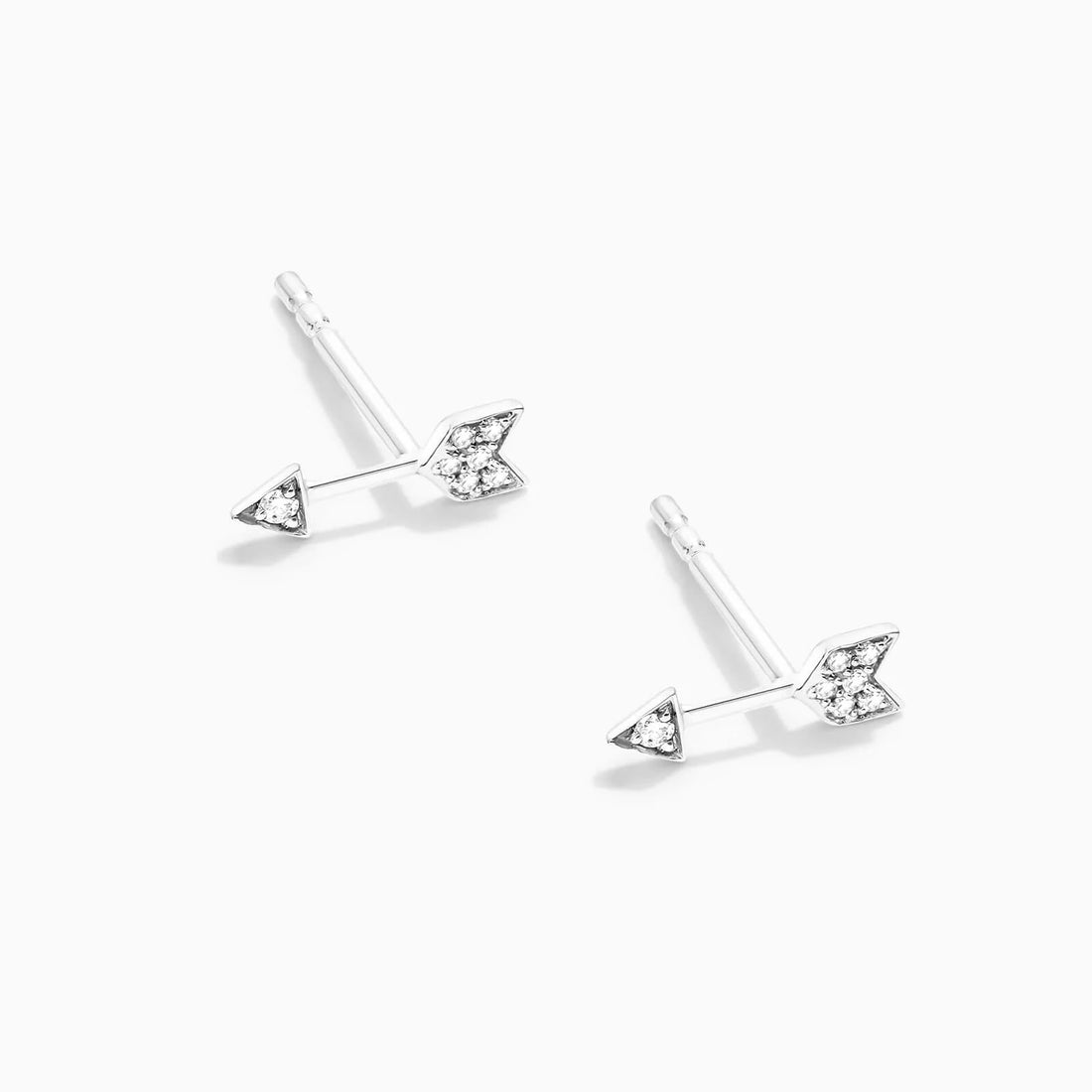 Brinco de Ouro 18k feminino Flecha Diamantes  Luxo