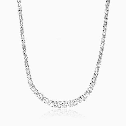 Corrente Riviera feminina em Ouro 18k diamantes 9 quilates Luxo