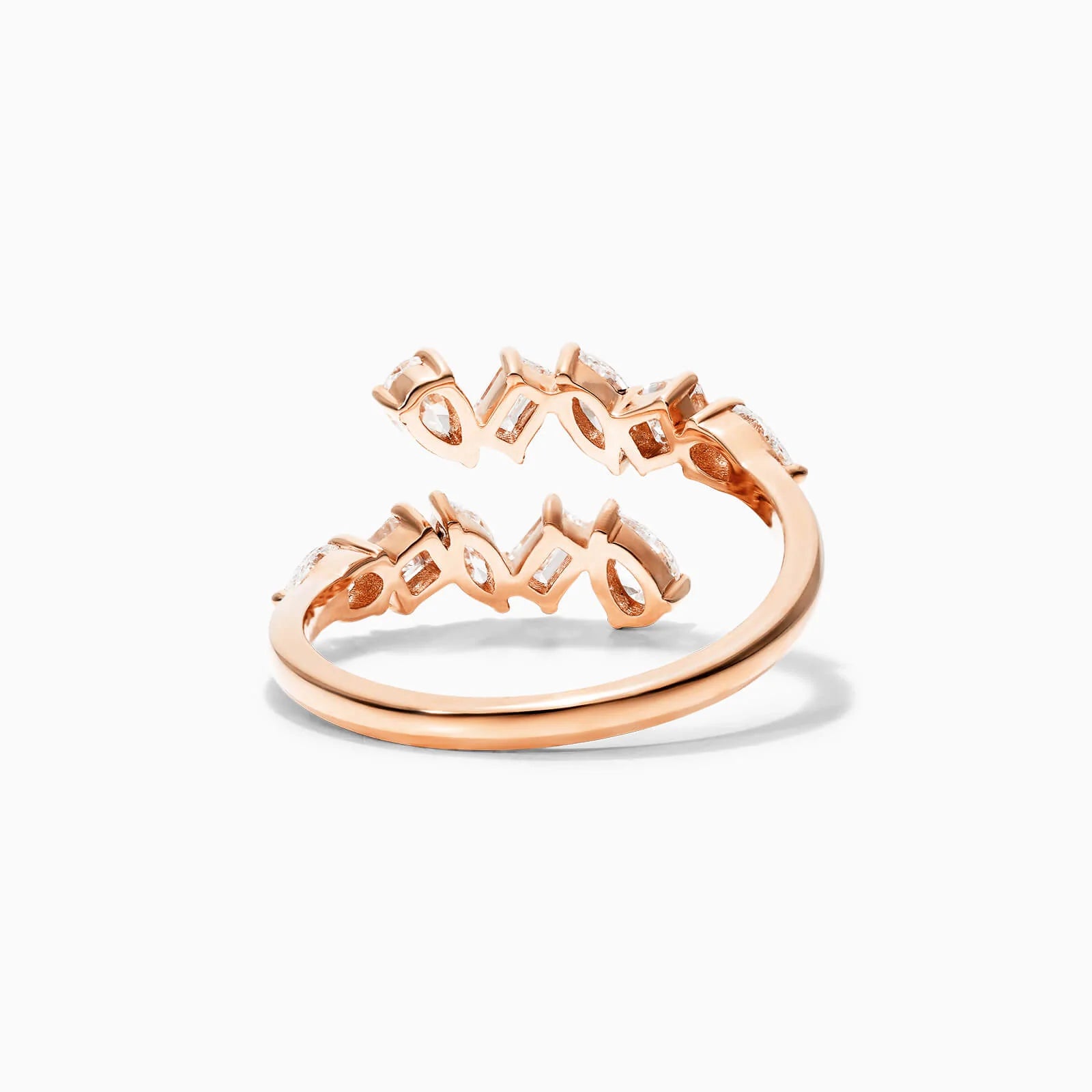 Anel De Ouro 18k Luxo de Diamantes Variados