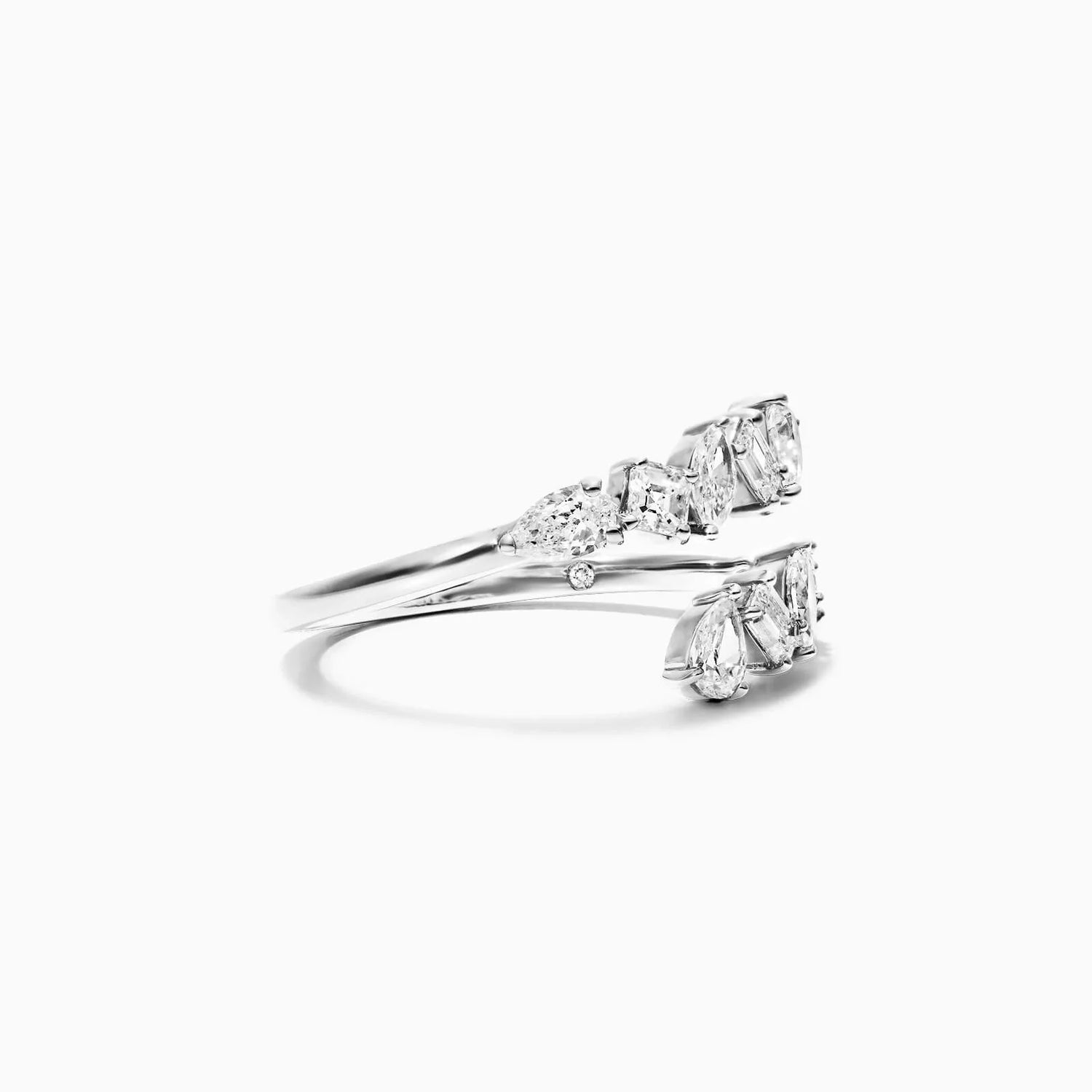 Anel De Ouro 18k Luxo de Diamantes Variados