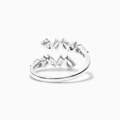Anel De Ouro 18k Luxo de Diamantes Variados