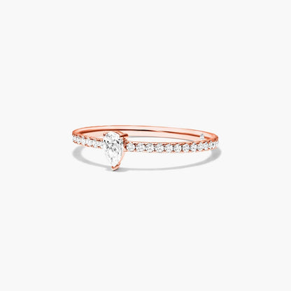 Anel De Ouro 18k Noivado C/ Diamantes Brilhantes