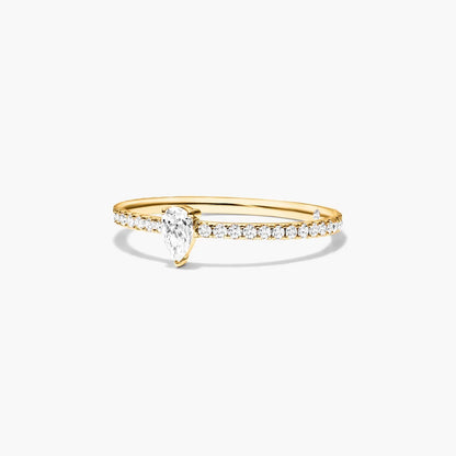 Anel De Ouro 18k Noivado C/ Diamantes Brilhantes