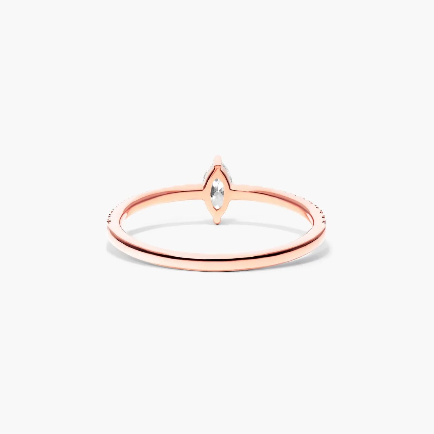 Anel De Ouro 18k Noivado C/ Diamante Marquise E Brilhantes