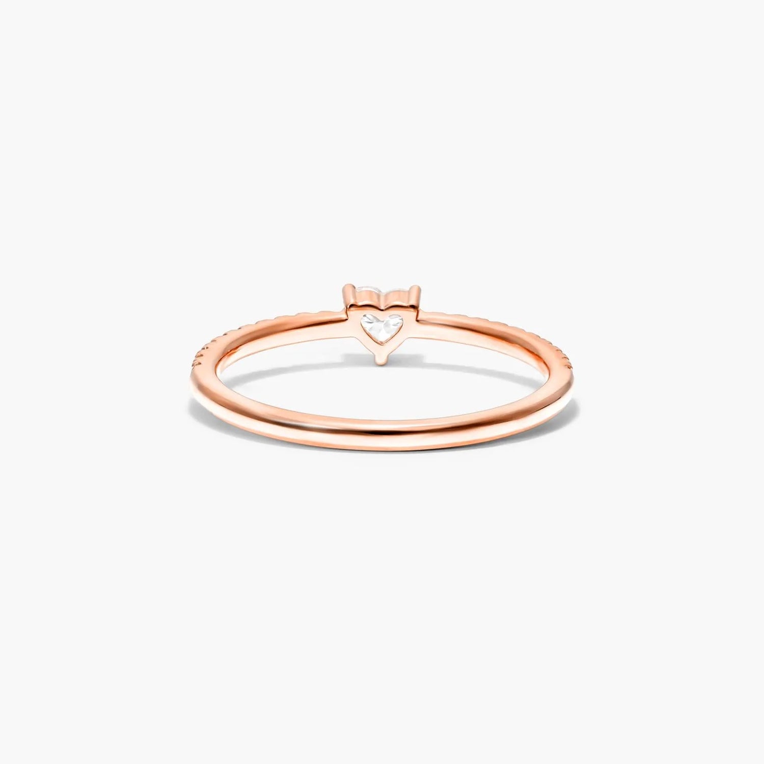 Anel De Ouro 18k Noivado C/ Diamante Heart E Brilhantes