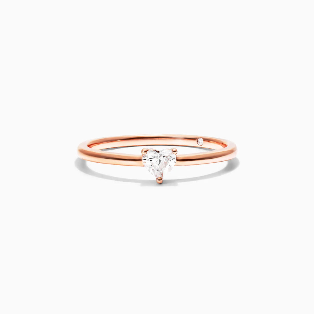 Anel De Diamante Coraçao Solitario Noivado em Ouro 18k Luxo