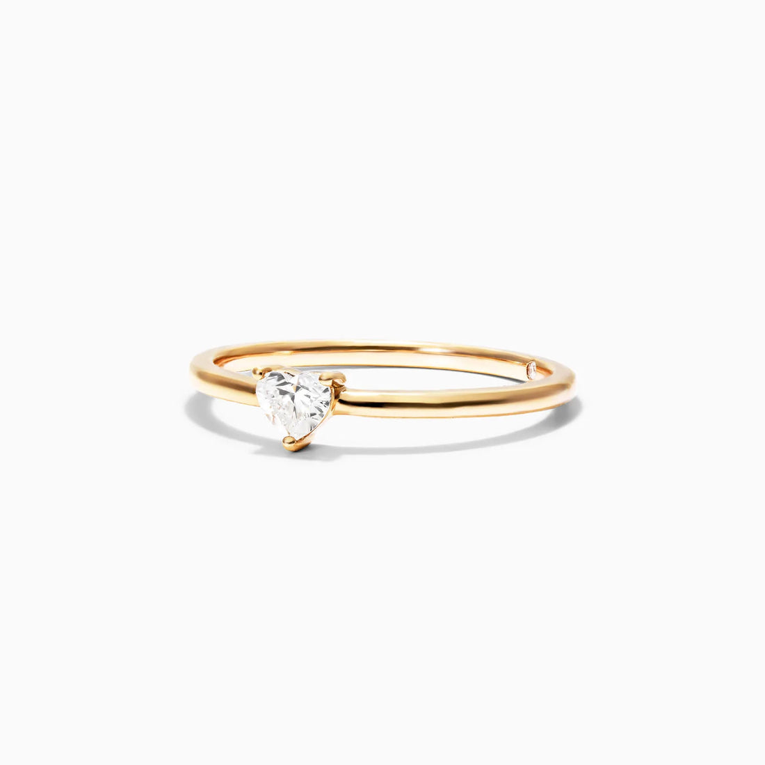 Anel De Diamante Coraçao Solitario Noivado em Ouro 18k Luxo