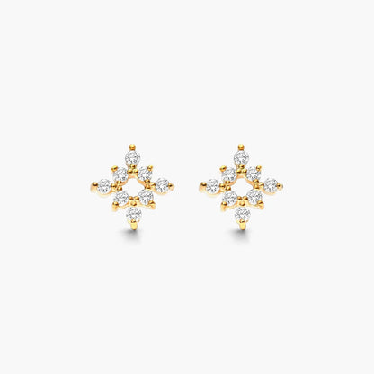 Brinco de  Ouro 18k feminino  Diamantes  Luxo