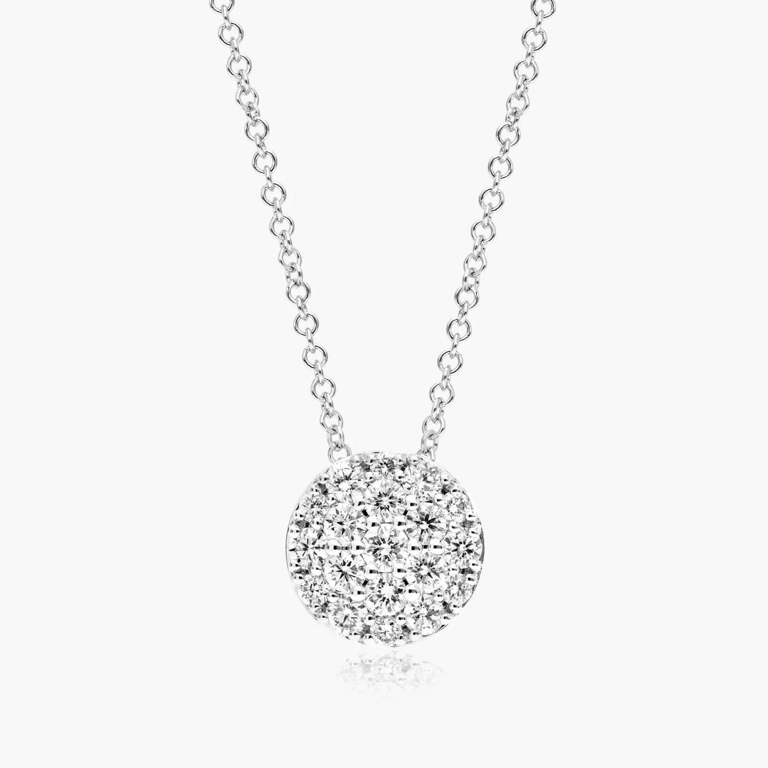 Corrente feminina em Ouro 18k diamantes e Chuveiro Luxo