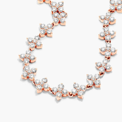 Pulseira  Feminina Riviera de Ouro 18k  Diamantes Flowers