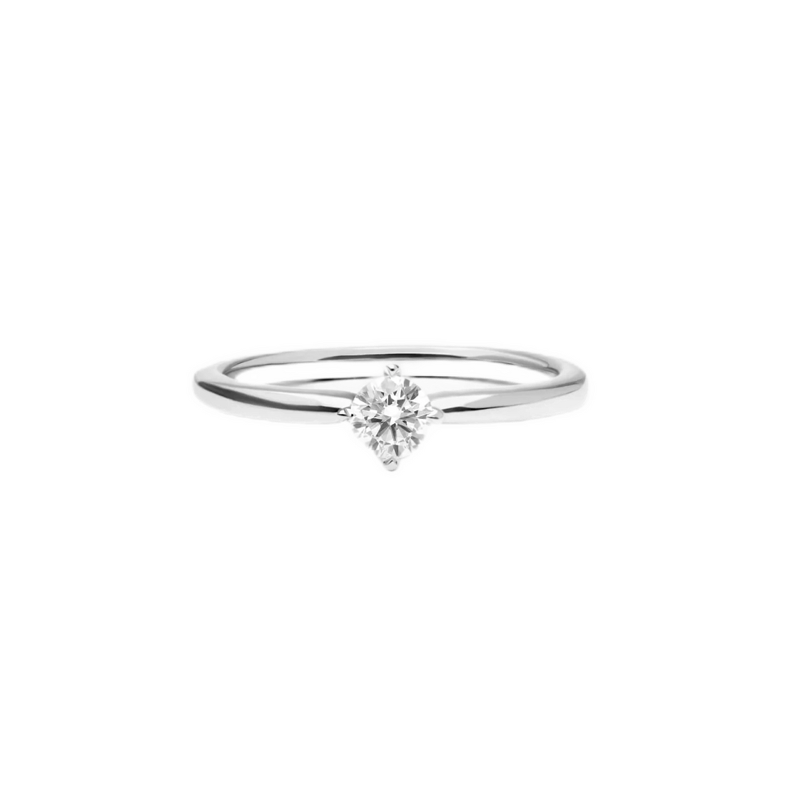 Anel  De Diamante Solitario noivado  em Ouro 18k luxo