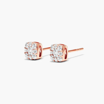 Brinco de  Ouro 18k feminino  Diamantes lumens Luxo