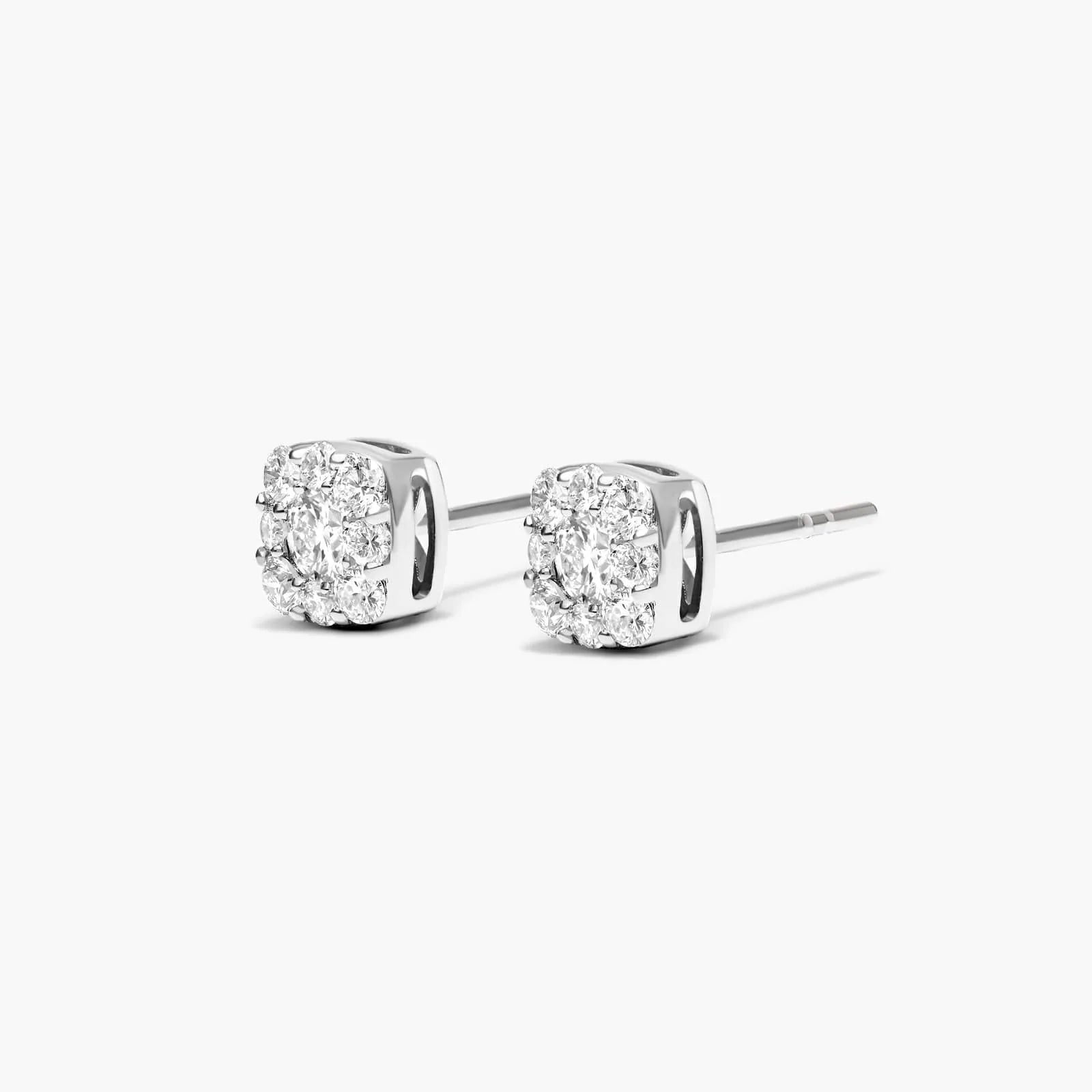Brinco de  Ouro 18k feminino  Diamantes lumens Luxo