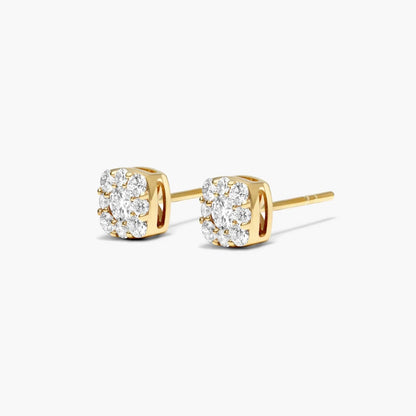 Brinco de  Ouro 18k feminino  Diamantes lumens Luxo