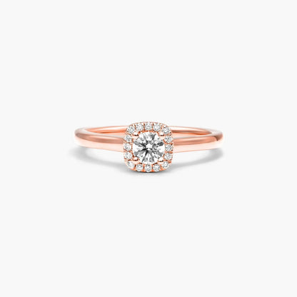 Anel  De Diamante Solitario noivado  em Ouro 18k luxo