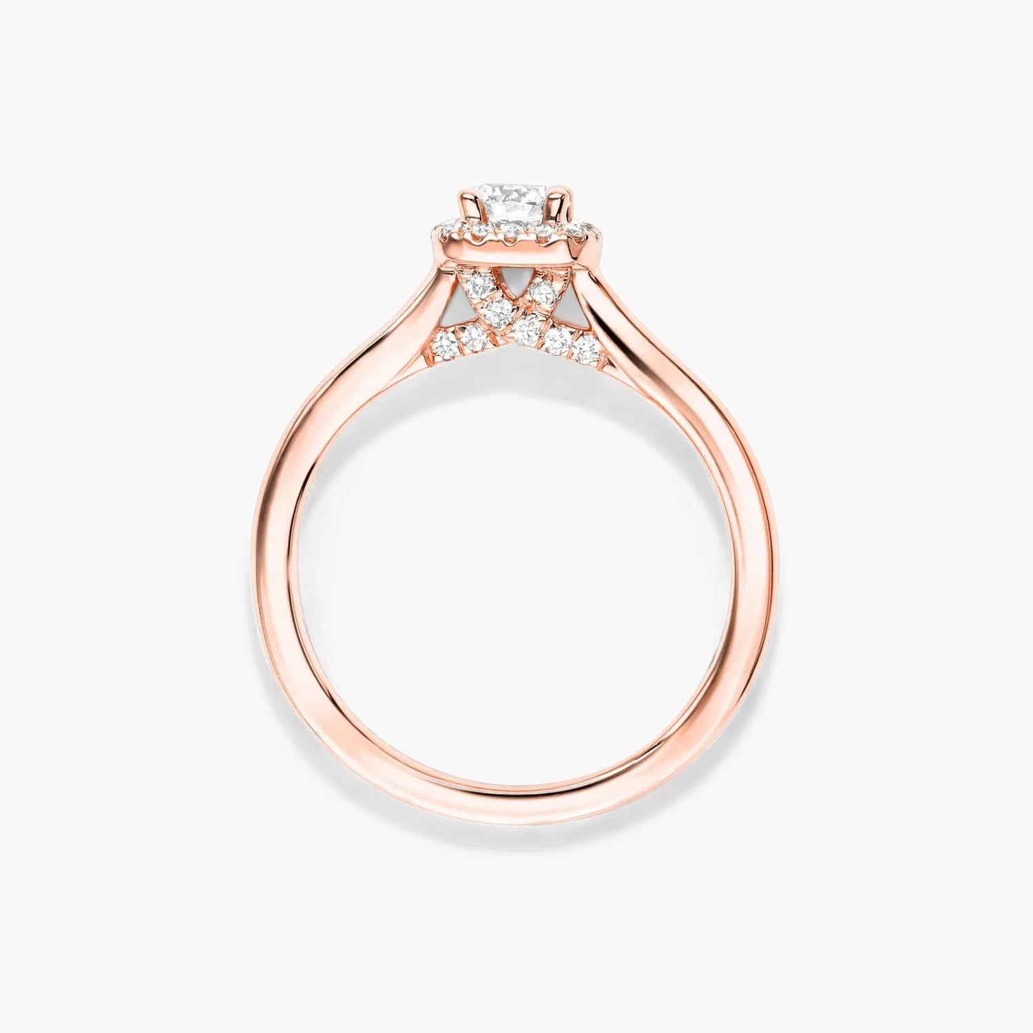Anel  De Diamante Solitario noivado  em Ouro 18k luxo