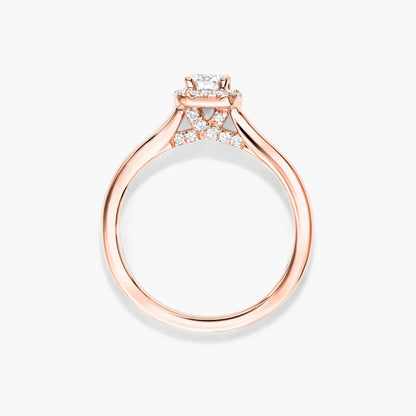 Anel  De Diamante Solitario noivado  em Ouro 18k luxo